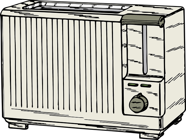 Free toaster electric bread vector