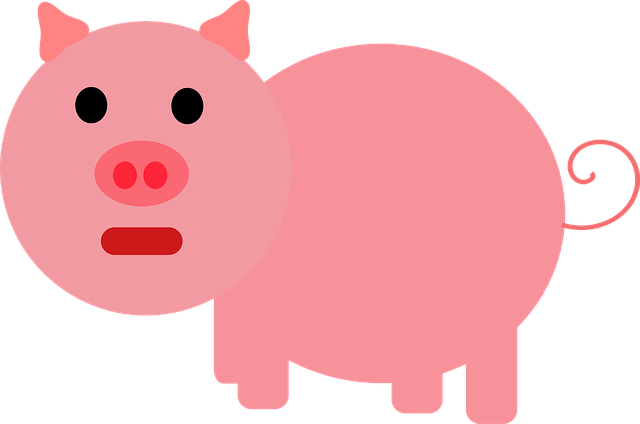 Free pig pink food vector