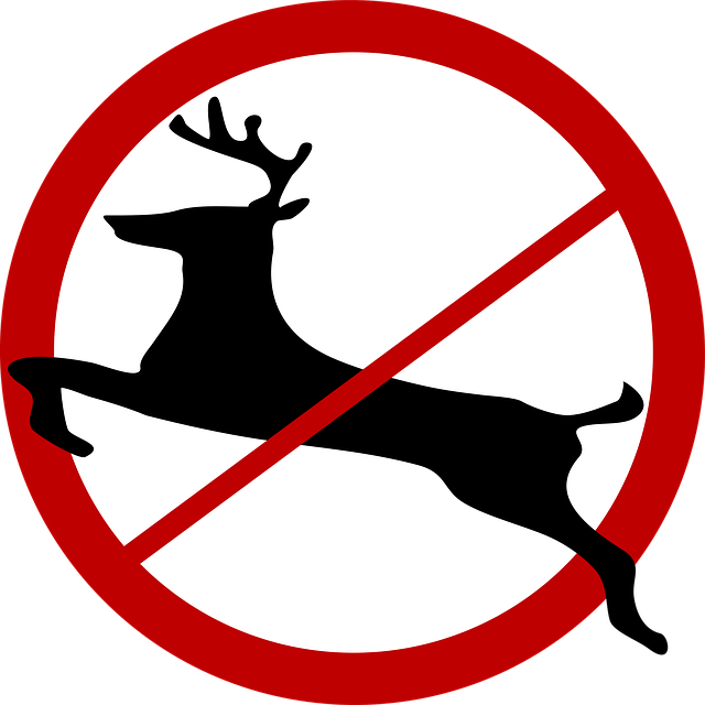 Free deer sanctuary warning illustration