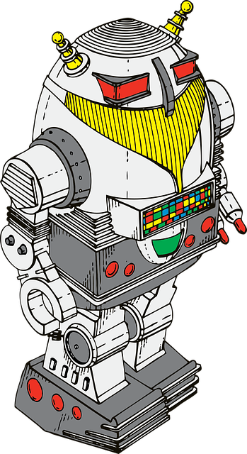 Free robot electronics machine illustration