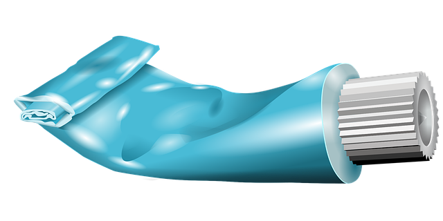 Free toothpaste blue tube vector