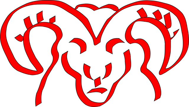 Free ram red horns illustration