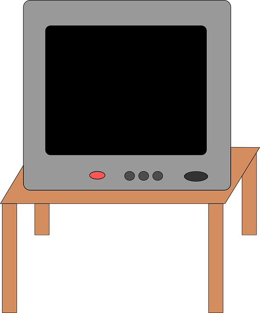 Free tv stand wooden vector