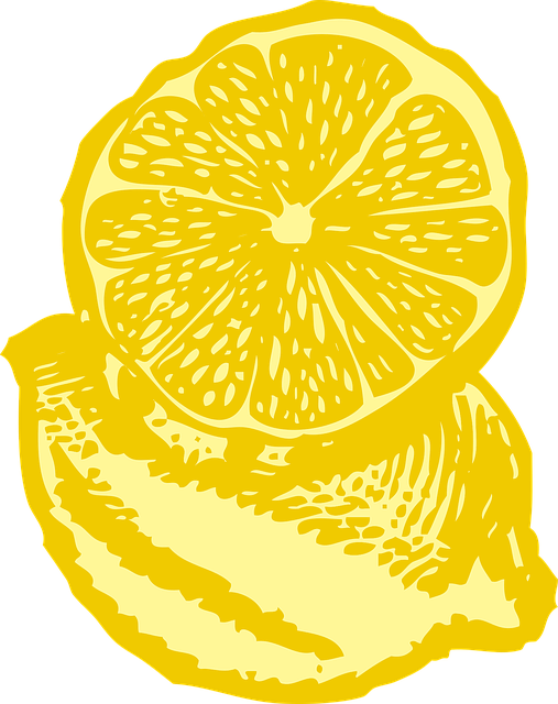 Free lemon yellow slice illustration