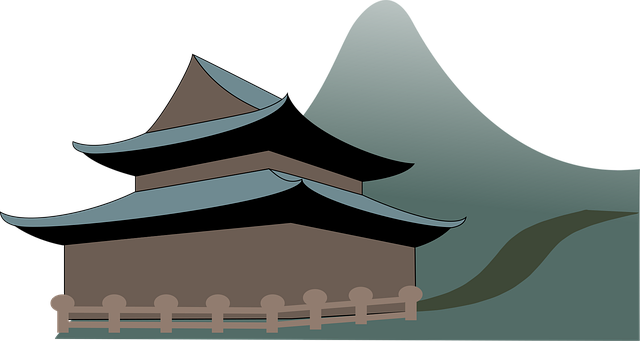 Free pagoda temple japan illustration