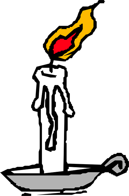 Free candle lit flame vector