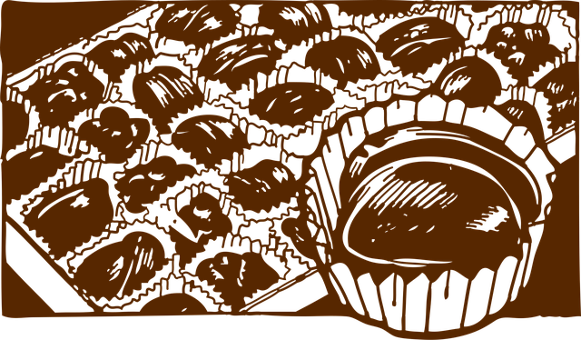Free box chocolate brown illustration