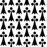 flag, duchy of brittany, black and white