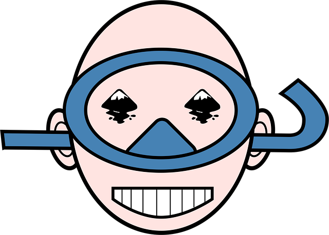 Free scuba goggles gear vector