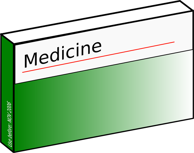 Free medicine carton prescription vector
