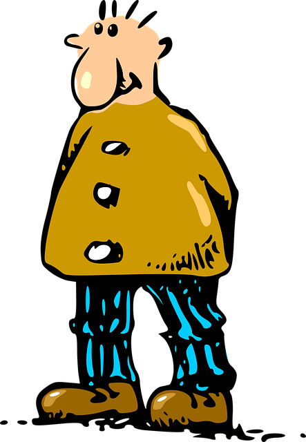 Free men standing distance vector