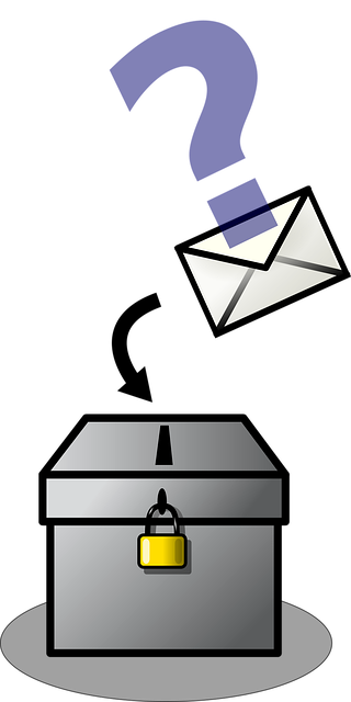 Free voting box lock vector
