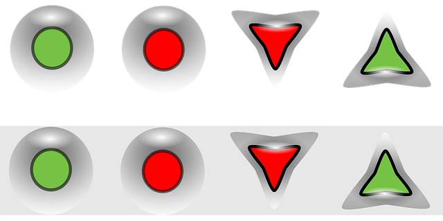 Free stop button green signal signals vector