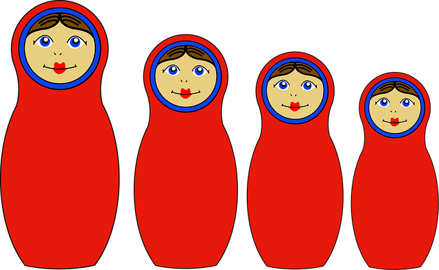 Free matryoshka doll russian nesting doll wooden dolls vector