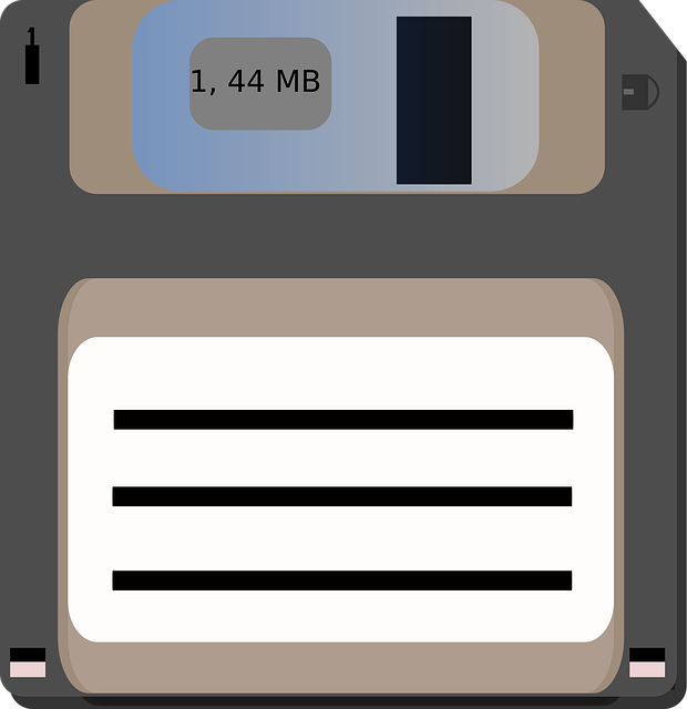 Free floppy disk magnetic vector