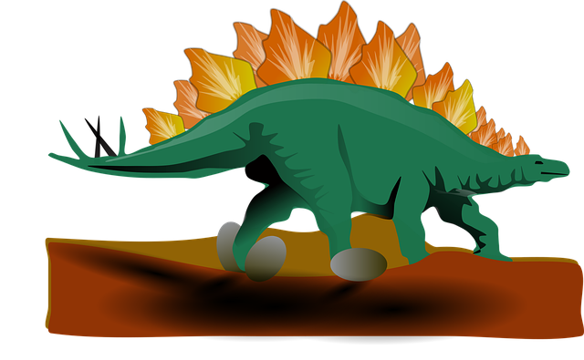 Free dinosaur stegosaurus dino vector