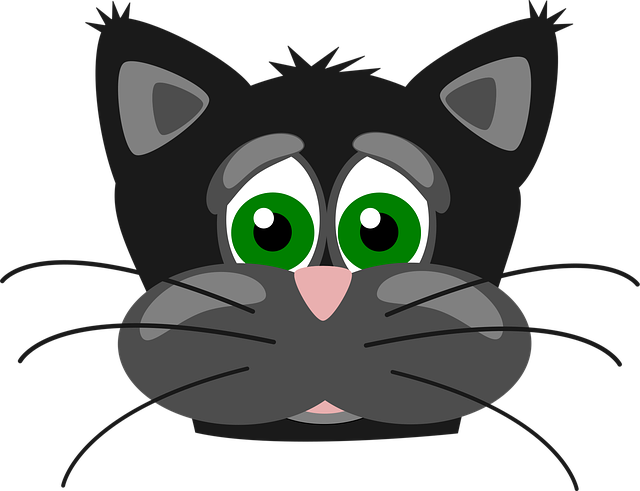 Download free HD stock image of Cat Head Free cat head face illustration