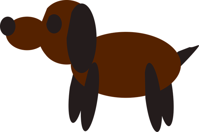 Free dog pointing brown vector