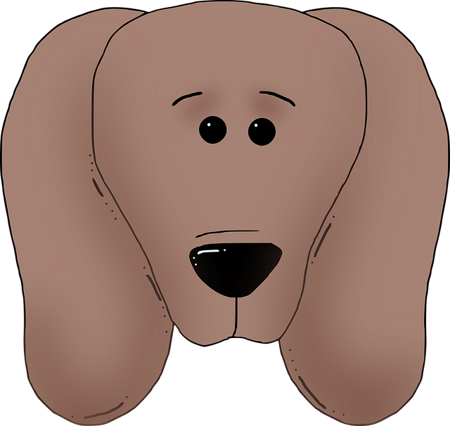 Free dog face brown vector