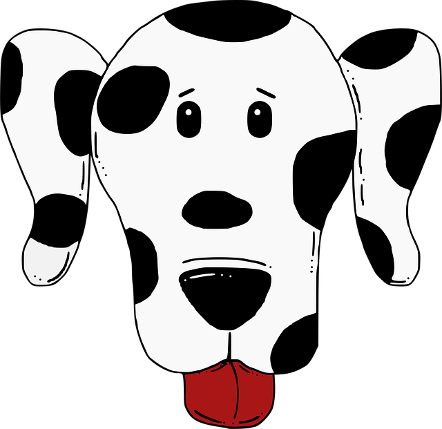 Free domestic spotted black and white vector