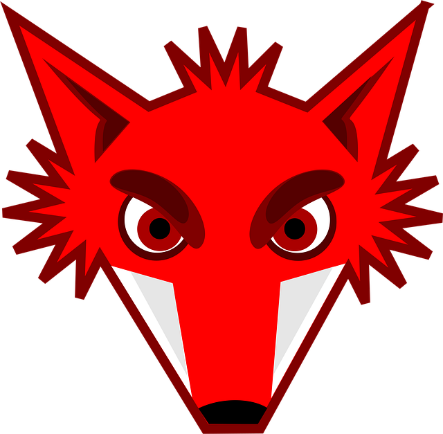 Free fox red head illustration