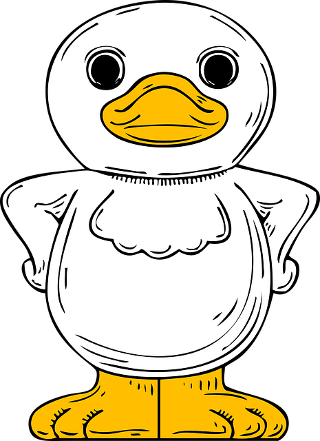 Free duck rubber cute vector
