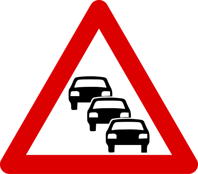 Free traffic queue traffic road vector