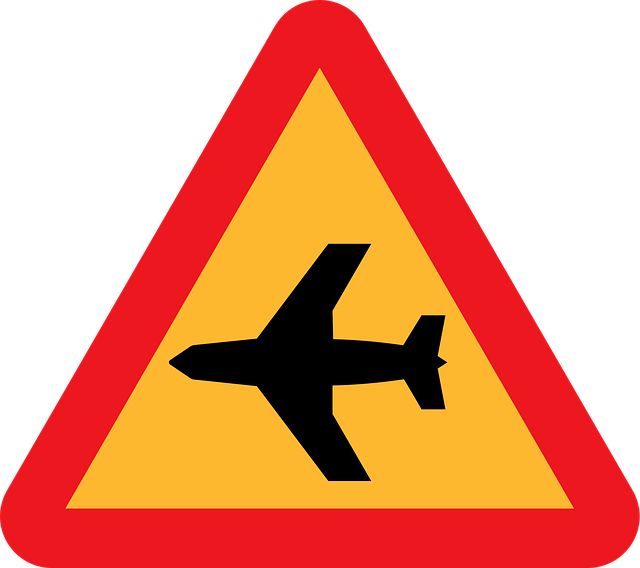Download free HD stock image of Low Flying Aircraft Sudden Noise Free low flying aircraft sudden noise roadsign vector