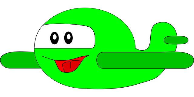 Free airplane green plane vector