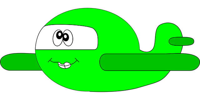 Free airplane green plane vector