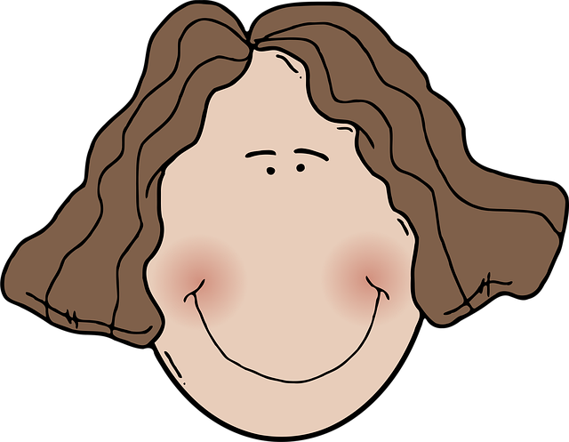 Free shoulder length hair woman vector