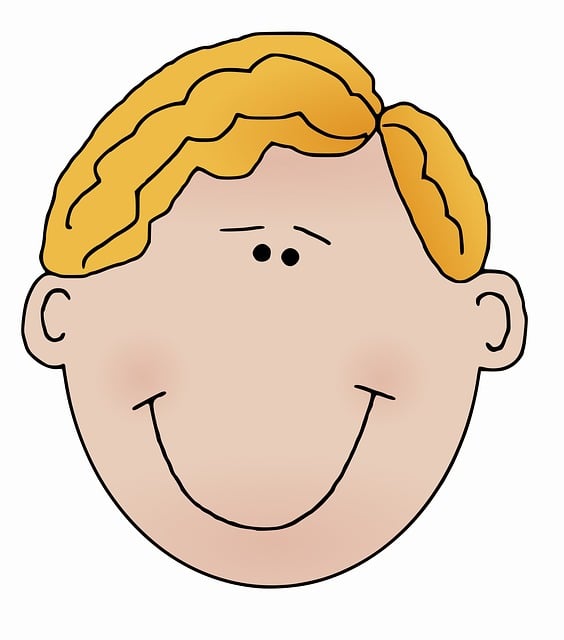 Free blonde boy face vector