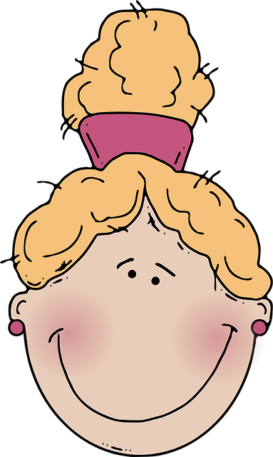 Free ponytail blonde girl vector