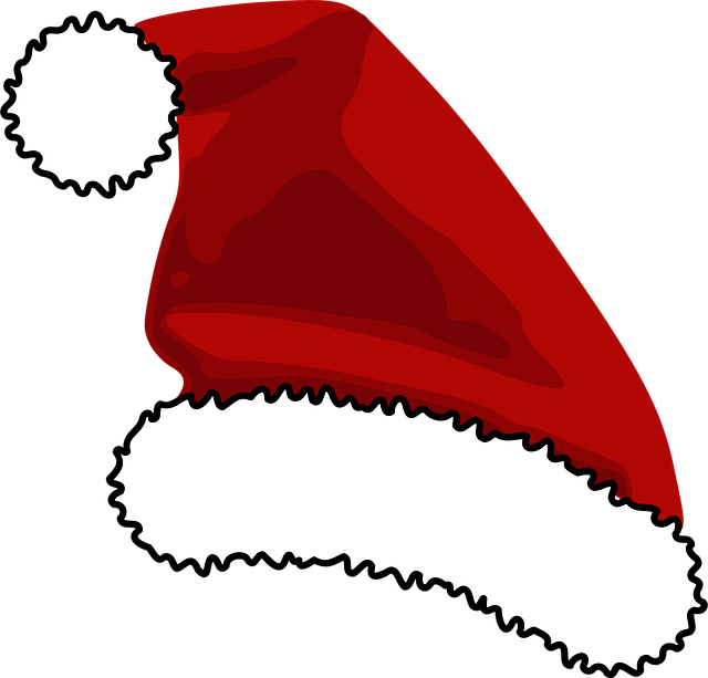 Free hat red santa claus vector
