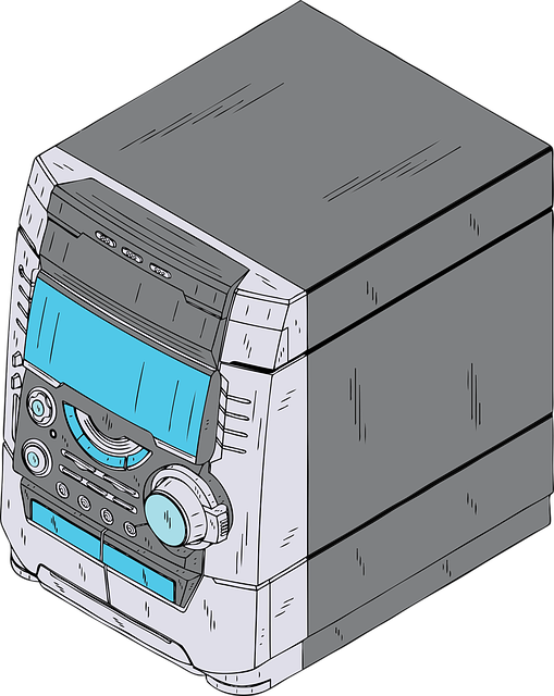 Free stereo music system vector