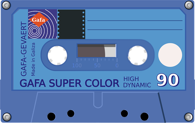 Free cassette compact music vector