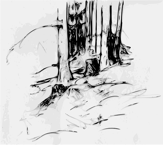 Free forest trees woods illustration