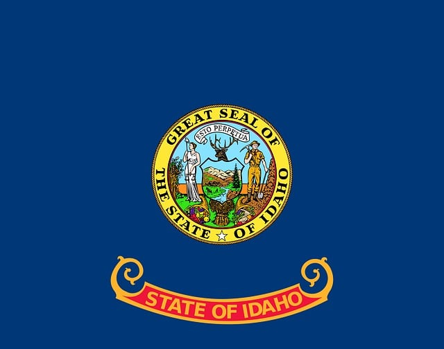 Free idaho flag state illustration