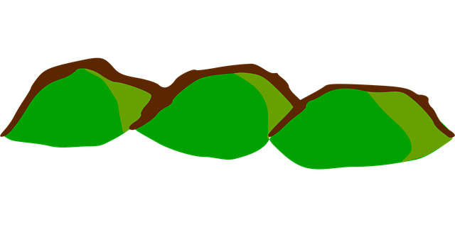 Free hills map symbols vector