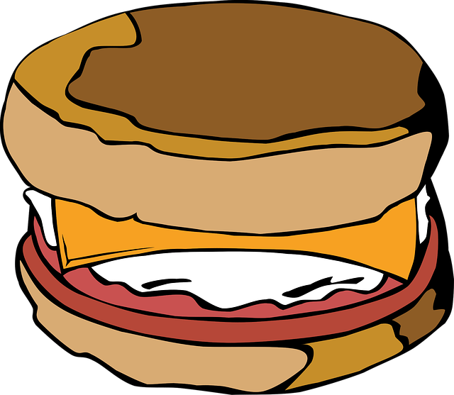 Free sandwich breakfast egg vector