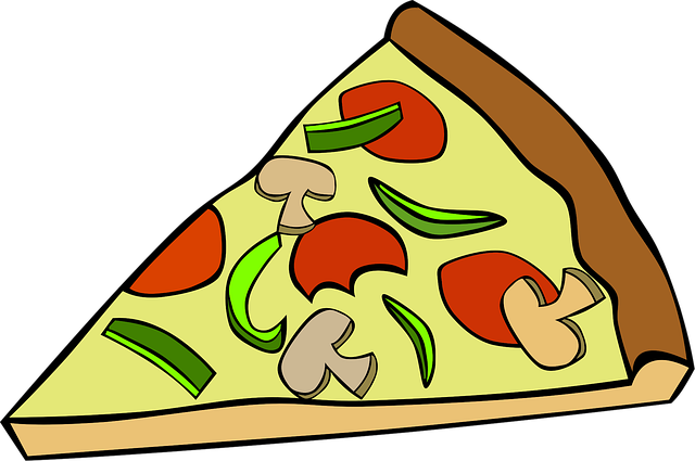 Free pizza slice food illustration
