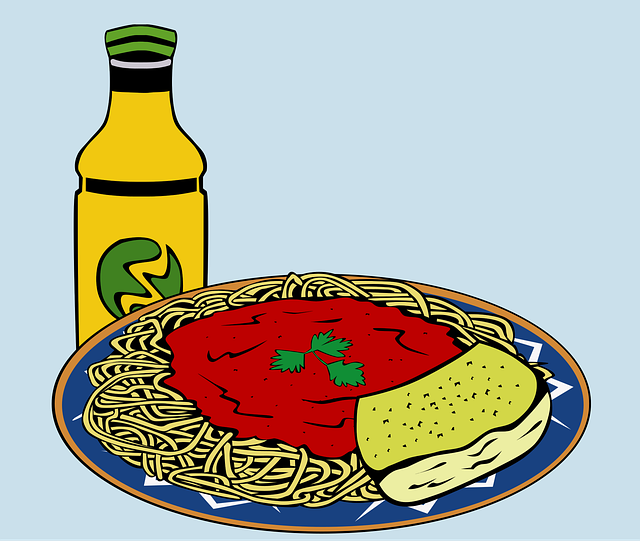 Free spaghetti pasta meal vector