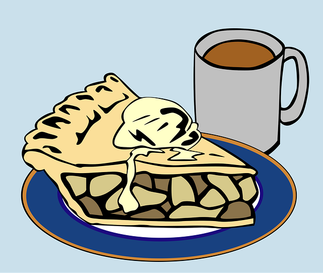 Free dessert pie coffee vector