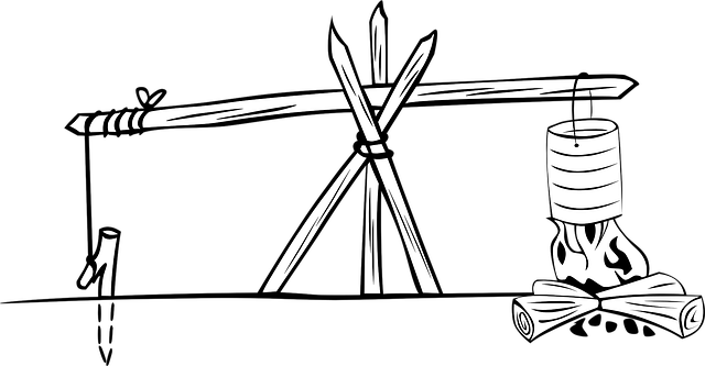 Free campfire campfire tripod outdoor cooking vector