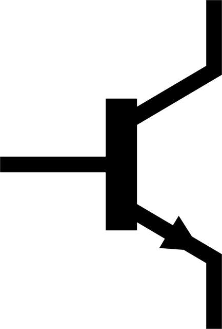 Free transistor symbol electronics vector