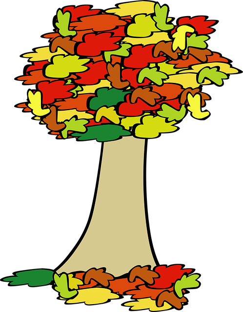 Free tree fall autumn vector