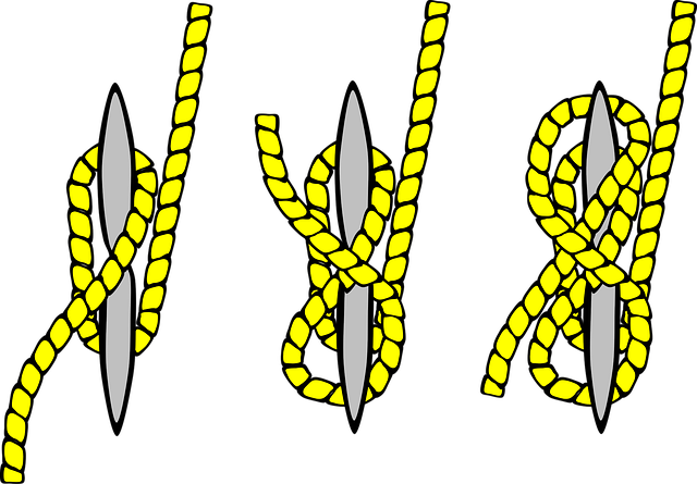 Free sailing sail knot vector