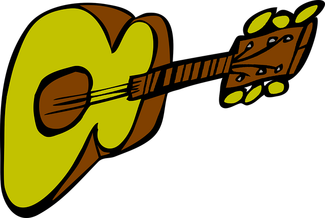 Free guitar musical instrument six stings vector