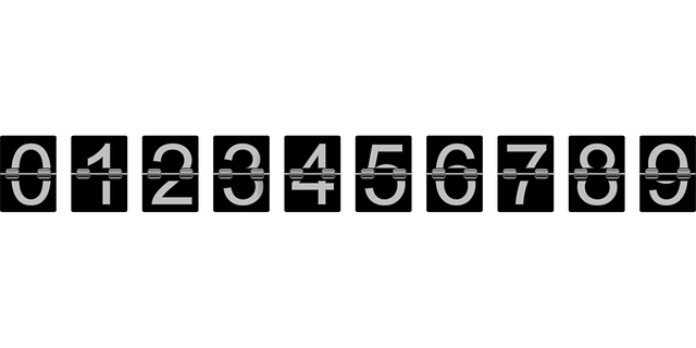 Free number counter mechanical vector