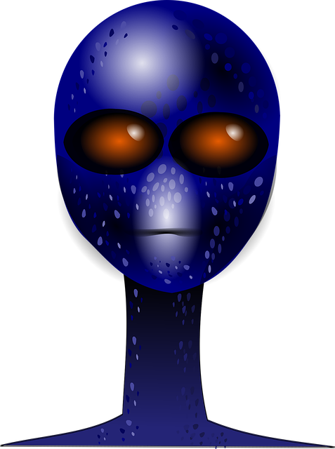 Free alien face ufo vector